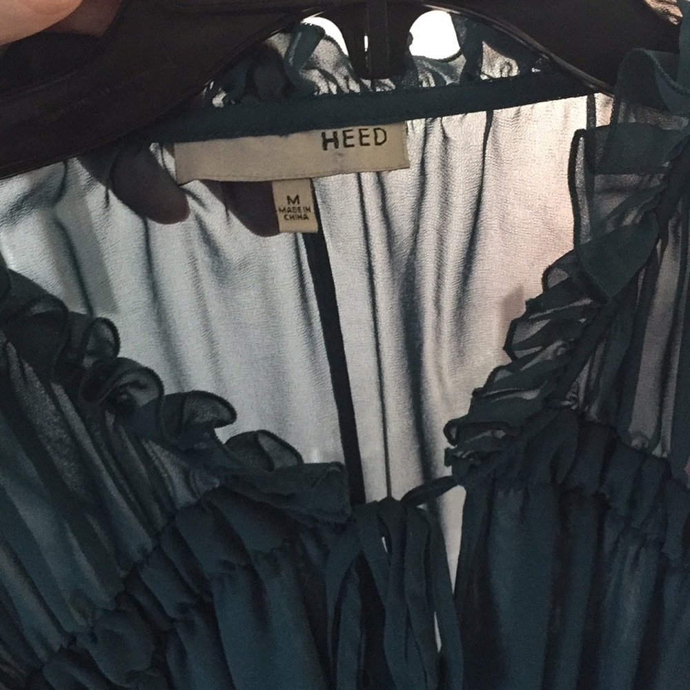 Heed Ruffle Teal Color Blouse - image 3